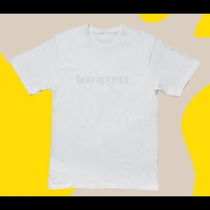 Bon Appetit White Shirt, 100% Cotton,